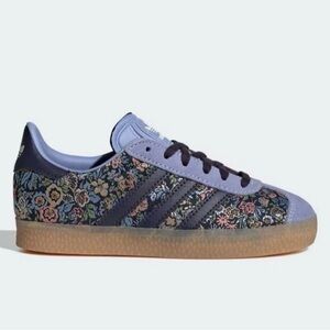 adidas Gazelle Floral Sneakers in Lavender and Navy size 5 kids Women 7